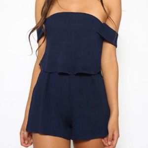 Navy Romper